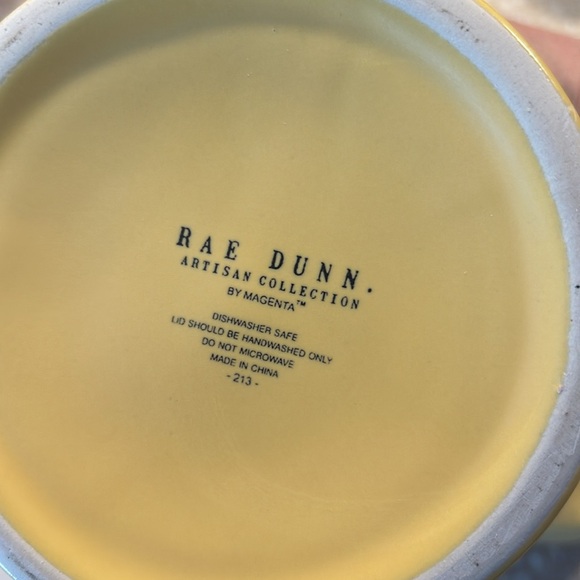 Rae Dunn 3 pieces, creamer, treat dish and dog treats jar people treats. 2 new - Picture 6 of 7